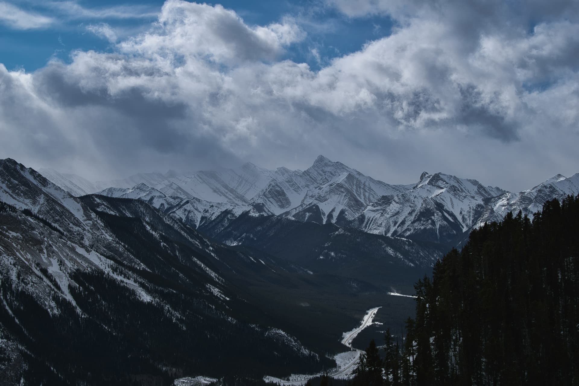 Foothills and mountains west of Okotoks